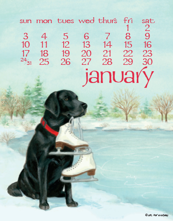 Dog Days : 2021 Calendars : Art For Everyday